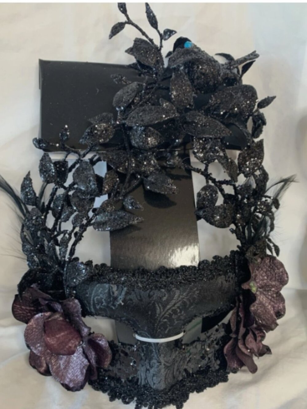 Black Bird with Roses Mask